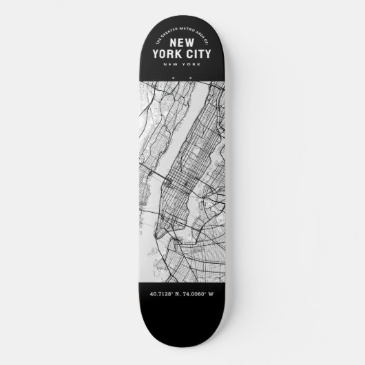 New York City Map Skateboard (Voorkant)