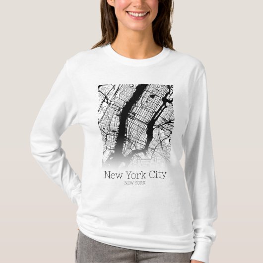New York City Map T-shirt (Voorkant)
