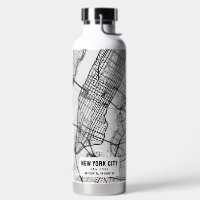 New York City Map Water Bottle