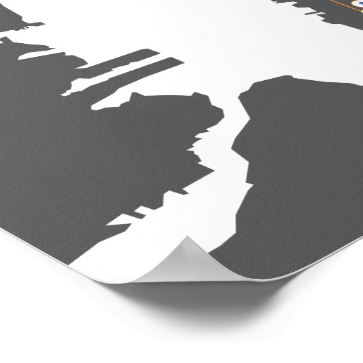 New York City Marathon Map Poster (Hoek)