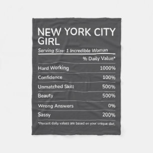 New York City meisje grappig New York thuisstad  Fleece Deken