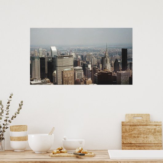 New York City met Chrysler Building Poster (Keuken)