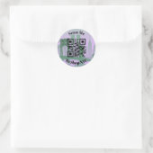 New York City met schaalbare QR-code Ronde Sticker (Tas)