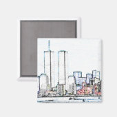 New York City met Twin Towers Magnet (Voorkant / Achterkant)