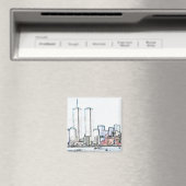 New York City met Twin Towers Magnet (Insitu (Vaatwasser))