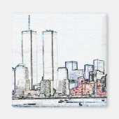 New York City met Twin Towers Magnet (Voorkant)