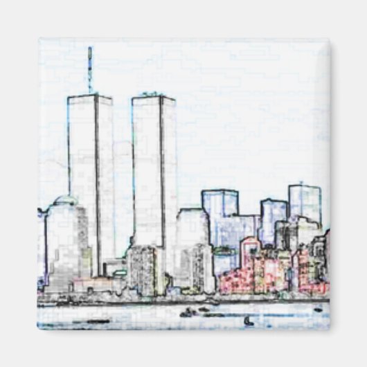 New York City met Twin Towers Magnet (Voorkant)