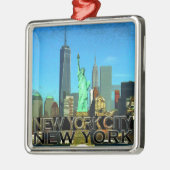New York City Metalen Ornament (Links)