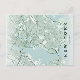 New York City Minimap Postkaart