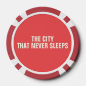 New York City Modern Big Apple Red Poker Chips (Achterkant)