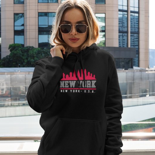 New York City Modern Skyline Hoodie