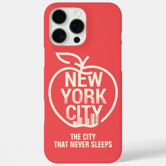 NEW YORK CITY Moderne rode Big Apple Skyline Case-Mate iPhone Case (Achterkant)