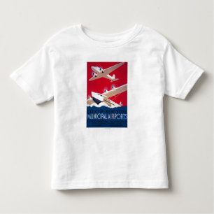 New York City Municipal Airport Vintage Poster Kinder Shirts