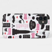New York City mustache patroon Case-Mate iPhone Case (Achterkant (horizontaal))