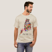 New York City Naties Vlaggen T-shirt (Voorkant volledig)