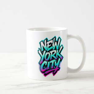 New York City Neon Graffiti Street Art Design Koffiemok