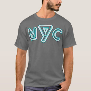 New York City Neon Sign Typografie T-shirt