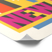 New York City | Neon Skyline Poster (Hoek)