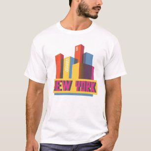 New York City Neon Skyline T-shirt