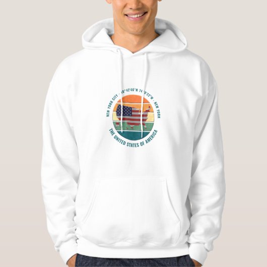 NEW YORK CITY, New York Cool, uniek Hoodie (Voorkant)