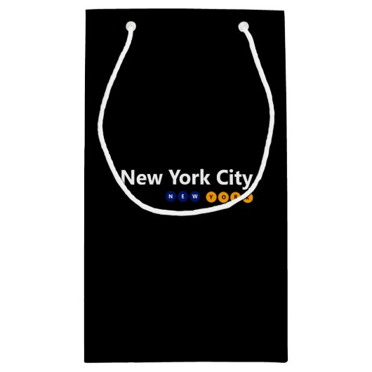 New York City, New York Gift Bag Klein Cadeauzakje (Achterkant)