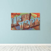 New York City, New York - grote letterscènes Canvas Afdruk (Insitu (Houten vloer))