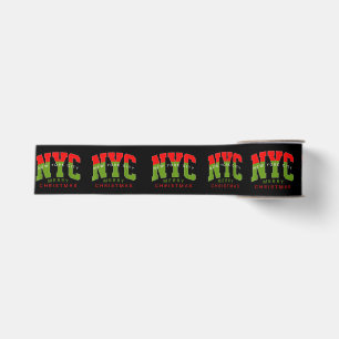 New York City New York Prettig Kerstmis Reis Cadea Grosgrain Lint