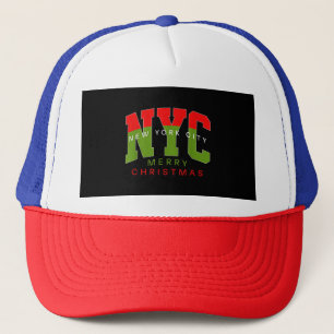 New York City New York Prettig Kerstmis Reis Cadea Trucker Pet