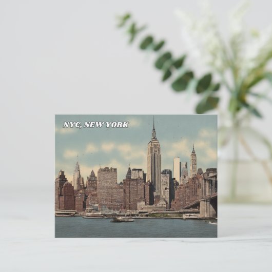 New York City, New York Reizen Briefkaart (Staand voorkant)