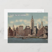 New York City, New York Reizen Briefkaart (Voorkant / Achterkant)