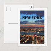 New York City New York Skyline Buildings Night Sky Briefkaart (Voorkant / Achterkant)