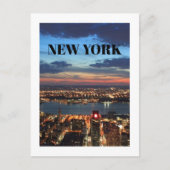 New York City New York Skyline Buildings Night Sky Briefkaart (Voorkant)