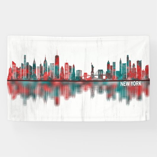 New York City New York Skyline Spandoek (Horizontaal)