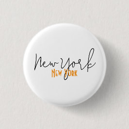 New York City, New York Souvenir Ronde Button 3,2 Cm