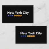 New York City, New York visitekaartjes (Voorkant / Achterkant)