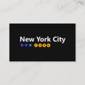 New York City, New York visitekaartjes (Achterkant)