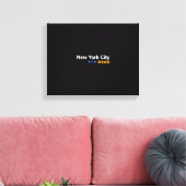 New York City, New York Wrapped Canvas (Insitu (Woonkamer))