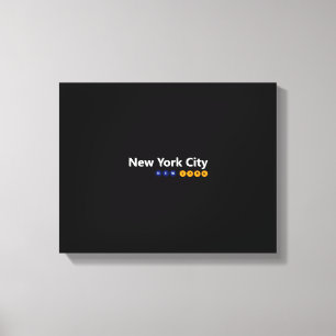 New York City, New York Wrapped Canvas Afdruk