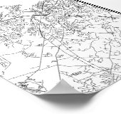 New York City, New York (zwart op wit) Poster (Hoek)