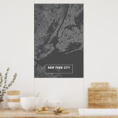New York City, New York (zwart wit) Poster (Keuken)