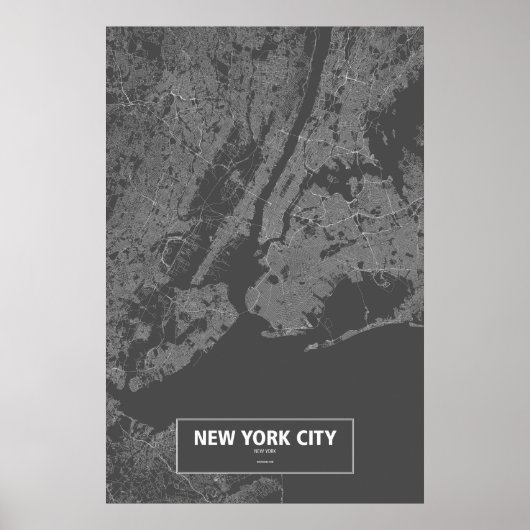 New York City, New York (zwart wit) Poster (Voorkant)