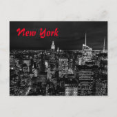 New York City Night Black & White Briefkaart (Voorkant)