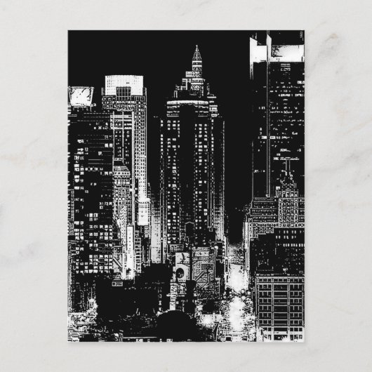 New York City Night Briefkaart (Voorkant)