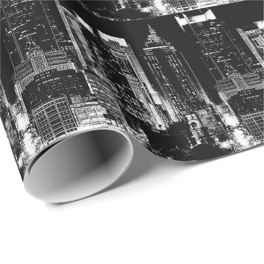 New York City Night Cadeaupapier (Rol Hoek)