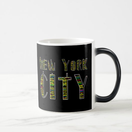 New York City Night grappig kleurrijk uniek Magische Mok (Rechts)