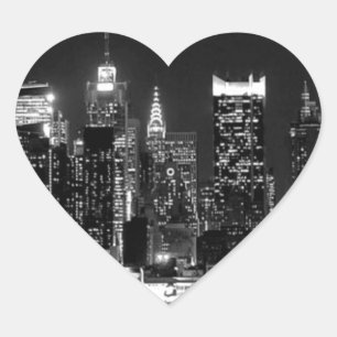 New York City Night Hart Sticker