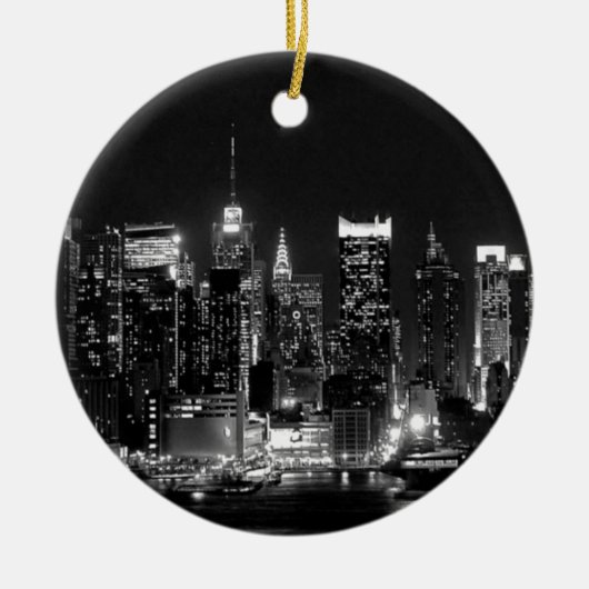 New York City Night Keramisch Ornament (Voorkant)