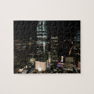 New York City Night NYC Manhattan Skyline Foto Legpuzzel