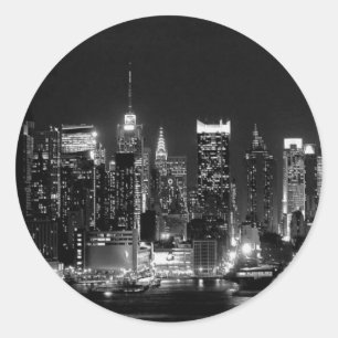 New York City Night Ronde Sticker