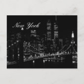 New York City Night Script Briefkaart (Voorkant)